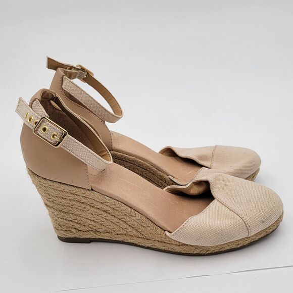 NEW Blakely Me Too Summer Sandals Toe Shoes Buckle Platform Espadrille Wedge 8M - Picture 6 of 13